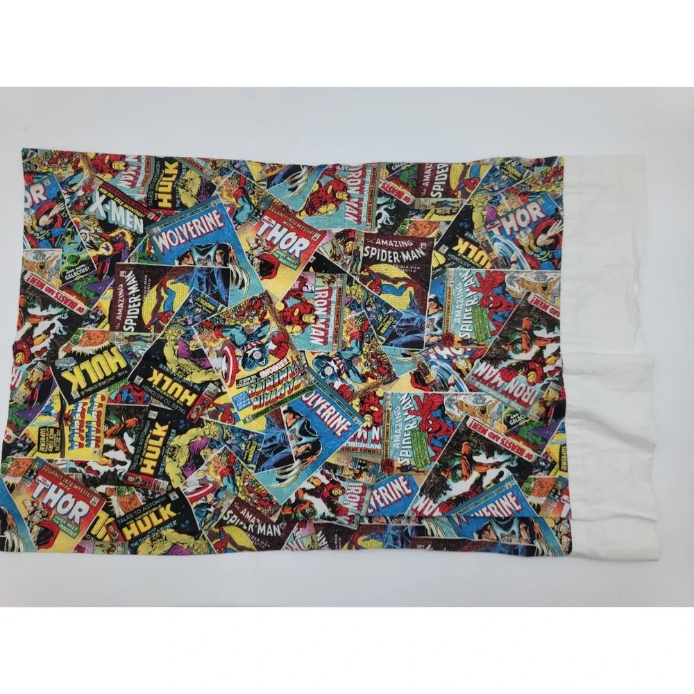 Marvel‎ Comic Book Cover Pillowcases Set of 2 Spider-Man Iron Man Hulk Thor Kids